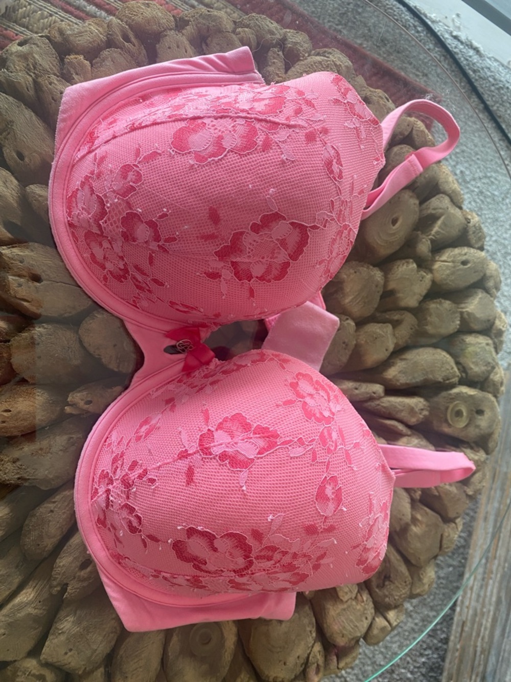 Victoria's Secret Pink Floral Lace Underwire Bra